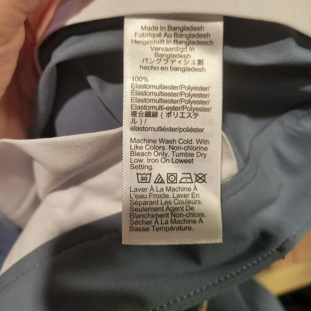 J.Crew Tech Pant Mens 34x30 Blue Grey Straight Leg Performance Trousers AA712